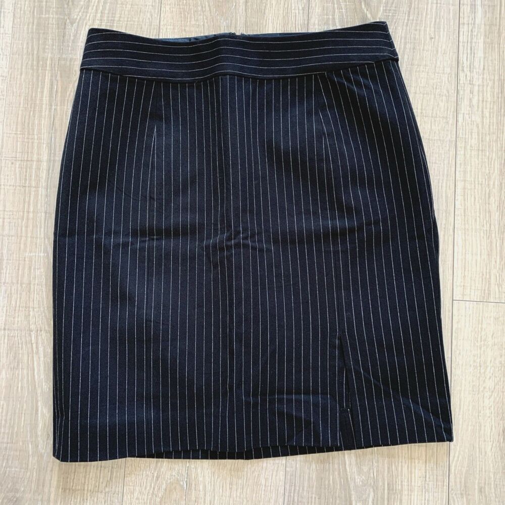 Banana Republic Pinstripe Skirt Office Career Black Women’s 6